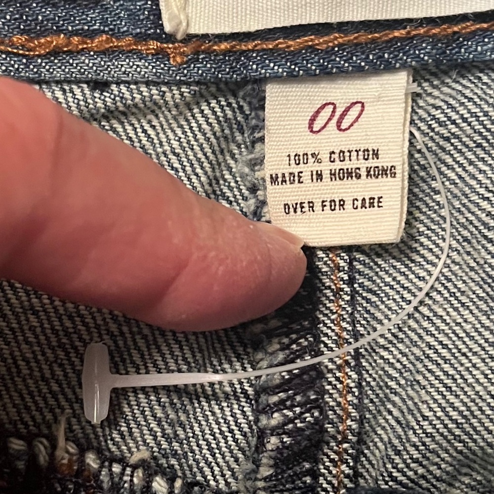 Vintage Y2K Abercrombie and Fitch Pleated Denim Mini Skirt 00 - Picture 7 of 7